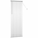 vidaXL Jaluzea pentru Fereastră cu perdele Manual Gri închis Aluminiu