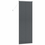 vidaXL Jaluzea pentru Fereastră cu perdele Manual Gri închis Aluminiu