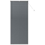 vidaXL Jaluzea pentru Fereastră cu perdele Manual Gri închis Aluminiu vidaXL Jaluzea pentru Fereastră cu perdele Manual Gri închis Aluminiu