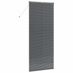 vidaXL Jaluzea pentru Fereastră cu perdele Manual Gri închis Aluminiu vidaXL Jaluzea pentru Fereastră cu perdele Manual Gri închis Aluminiu