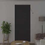 vidaXL Jaluzea pentru Fereastră cu perdele Manual Gri închis Aluminiu