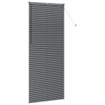 vidaXL Jaluzea pentru Fereastră cu perdele Manual Gri închis Aluminiu