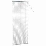 vidaXL Jaluzea pentru Fereastră cu perdele Manual Gri închis Aluminiu