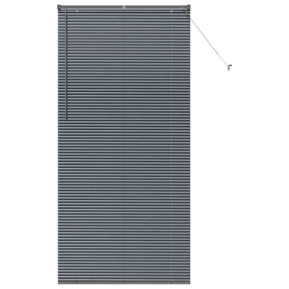 vidaXL Jaluzea pentru Fereastră cu perdele Manual Gri închis Aluminiu