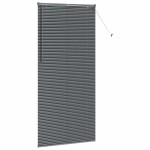 vidaXL Jaluzea pentru Fereastră cu perdele Manual Gri închis Aluminiu vidaXL Jaluzea pentru Fereastră cu perdele Manual Gri închis Aluminiu