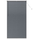 vidaXL Jaluzea pentru Fereastră cu perdele Manual Gri închis Aluminiu vidaXL Jaluzea pentru Fereastră cu perdele Manual Gri închis Aluminiu