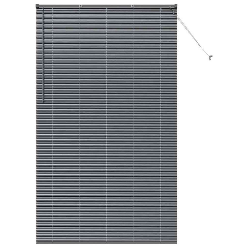 vidaXL Jaluzea pentru Fereastră cu perdele Manual Gri închis Aluminiu