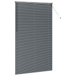 vidaXL Jaluzea pentru Fereastră cu perdele Manual Gri închis Aluminiu vidaXL Jaluzea pentru Fereastră cu perdele Manual Gri închis Aluminiu
