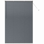 vidaXL Jaluzea pentru Fereastră cu perdele Manual Gri închis Aluminiu vidaXL Jaluzea pentru Fereastră cu perdele Manual Gri închis Aluminiu