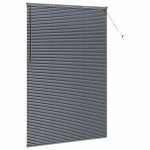 vidaXL Jaluzea pentru Fereastră cu perdele Manual Gri închis Aluminiu vidaXL Jaluzea pentru Fereastră cu perdele Manual Gri închis Aluminiu
