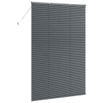 vidaXL Jaluzea pentru Fereastră cu perdele Manual Gri închis Aluminiu vidaXL Jaluzea pentru Fereastră cu perdele Manual Gri închis Aluminiu