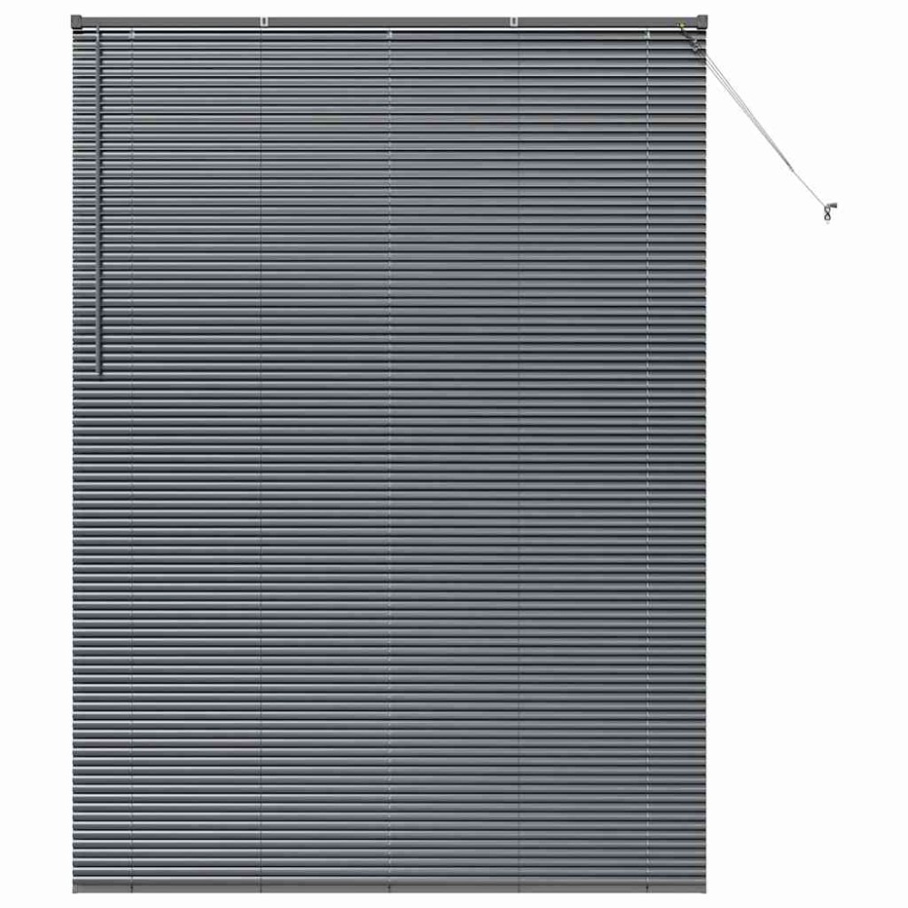 vidaXL Jaluzea pentru Fereastră cu perdele Manual Gri închis Aluminiu