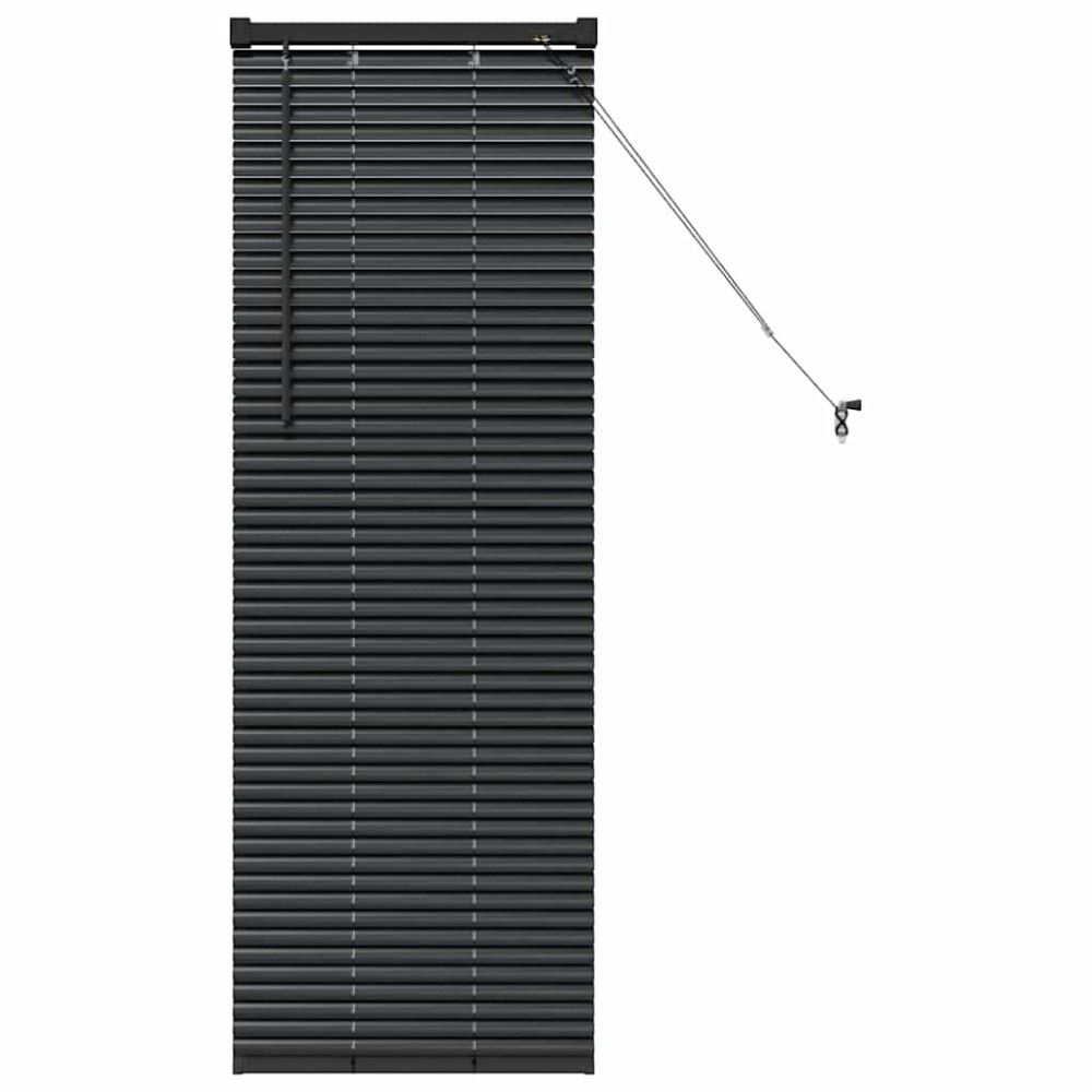 vidaXL Jaluzea pentru Fereastră cu perdele Manual Negru Aluminiu