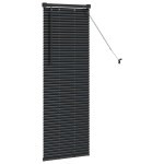 vidaXL Jaluzea pentru Fereastră cu perdele Manual Negru Aluminiu vidaXL Jaluzea pentru Fereastră cu perdele Manual Negru Aluminiu