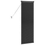vidaXL Jaluzea pentru Fereastră cu perdele Manual Negru Aluminiu vidaXL Jaluzea pentru Fereastră cu perdele Manual Negru Aluminiu