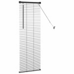 vidaXL Jaluzea pentru Fereastră cu perdele Manual Negru Aluminiu vidaXL Jaluzea pentru Fereastră cu perdele Manual Negru Aluminiu