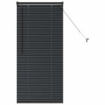 vidaXL Jaluzea pentru Fereastră cu perdele Manual Negru Aluminiu vidaXL Jaluzea pentru Fereastră cu perdele Manual Negru Aluminiu