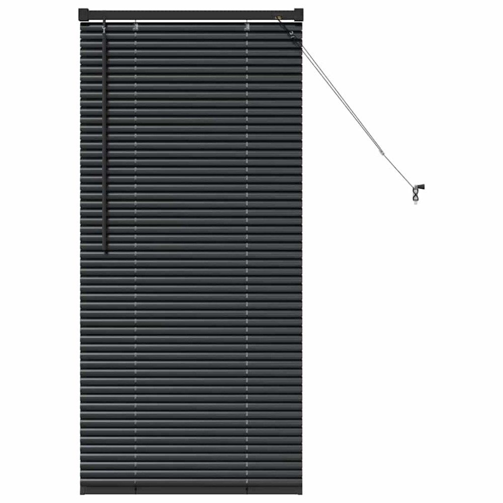 vidaXL Jaluzea pentru Fereastră cu perdele Manual Negru Aluminiu