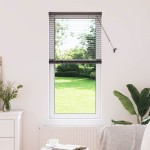 vidaXL Jaluzea pentru Fereastră cu perdele Manual Negru Aluminiu vidaXL Jaluzea pentru Fereastră cu perdele Manual Negru Aluminiu