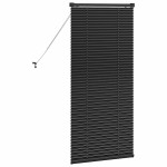 vidaXL Jaluzea pentru Fereastră cu perdele Manual Negru Aluminiu vidaXL Jaluzea pentru Fereastră cu perdele Manual Negru Aluminiu