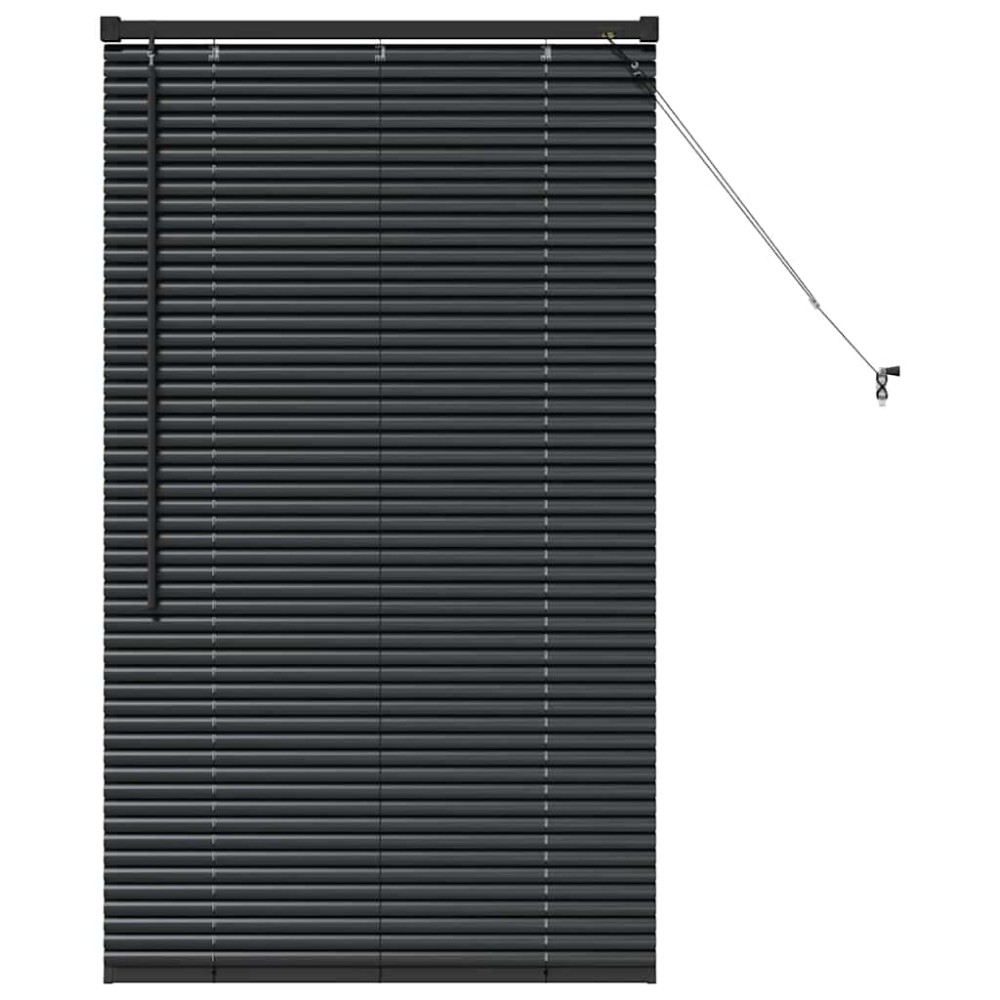 vidaXL Jaluzea pentru Fereastră cu perdele Manual Negru Aluminiu