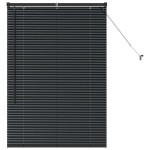 vidaXL Jaluzea pentru Fereastră cu perdele Manual Negru Aluminiu vidaXL Jaluzea pentru Fereastră cu perdele Manual Negru Aluminiu