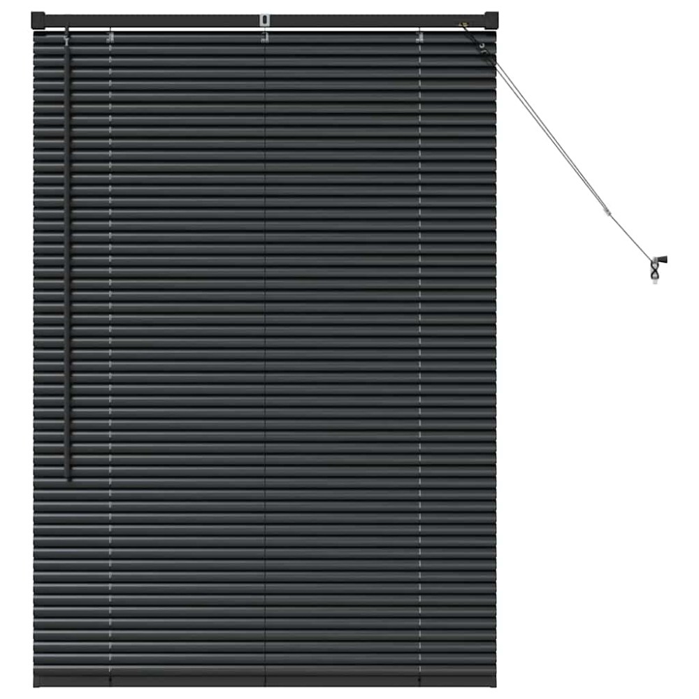 vidaXL Jaluzea pentru Fereastră cu perdele Manual Negru Aluminiu