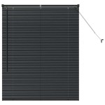 vidaXL Jaluzea pentru Fereastră cu perdele Manual Negru Aluminiu vidaXL Jaluzea pentru Fereastră cu perdele Manual Negru Aluminiu