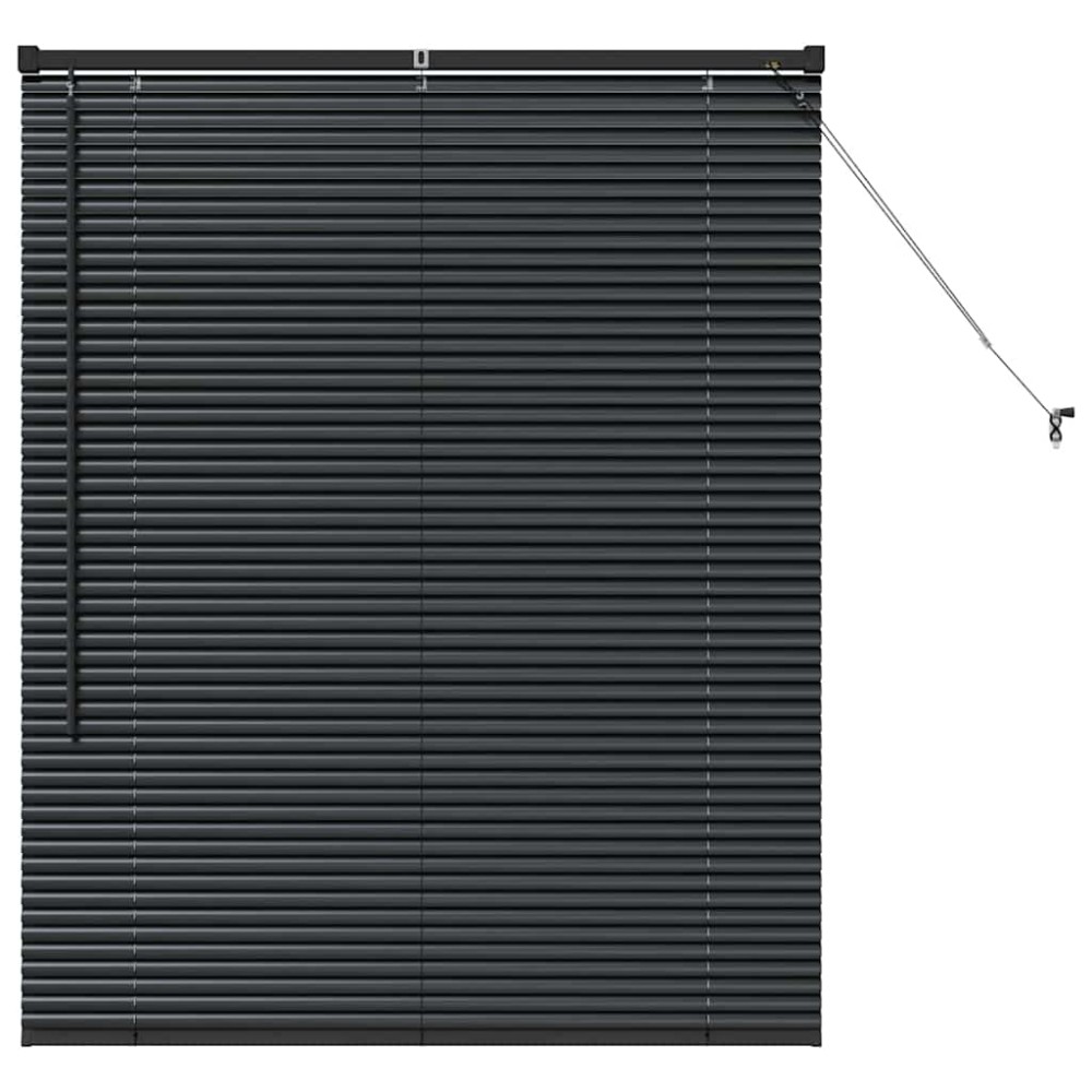 vidaXL Jaluzea pentru Fereastră cu perdele Manual Negru Aluminiu