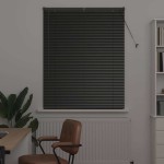 vidaXL Jaluzea pentru Fereastră cu perdele Manual Negru Aluminiu vidaXL Jaluzea pentru Fereastră cu perdele Manual Negru Aluminiu