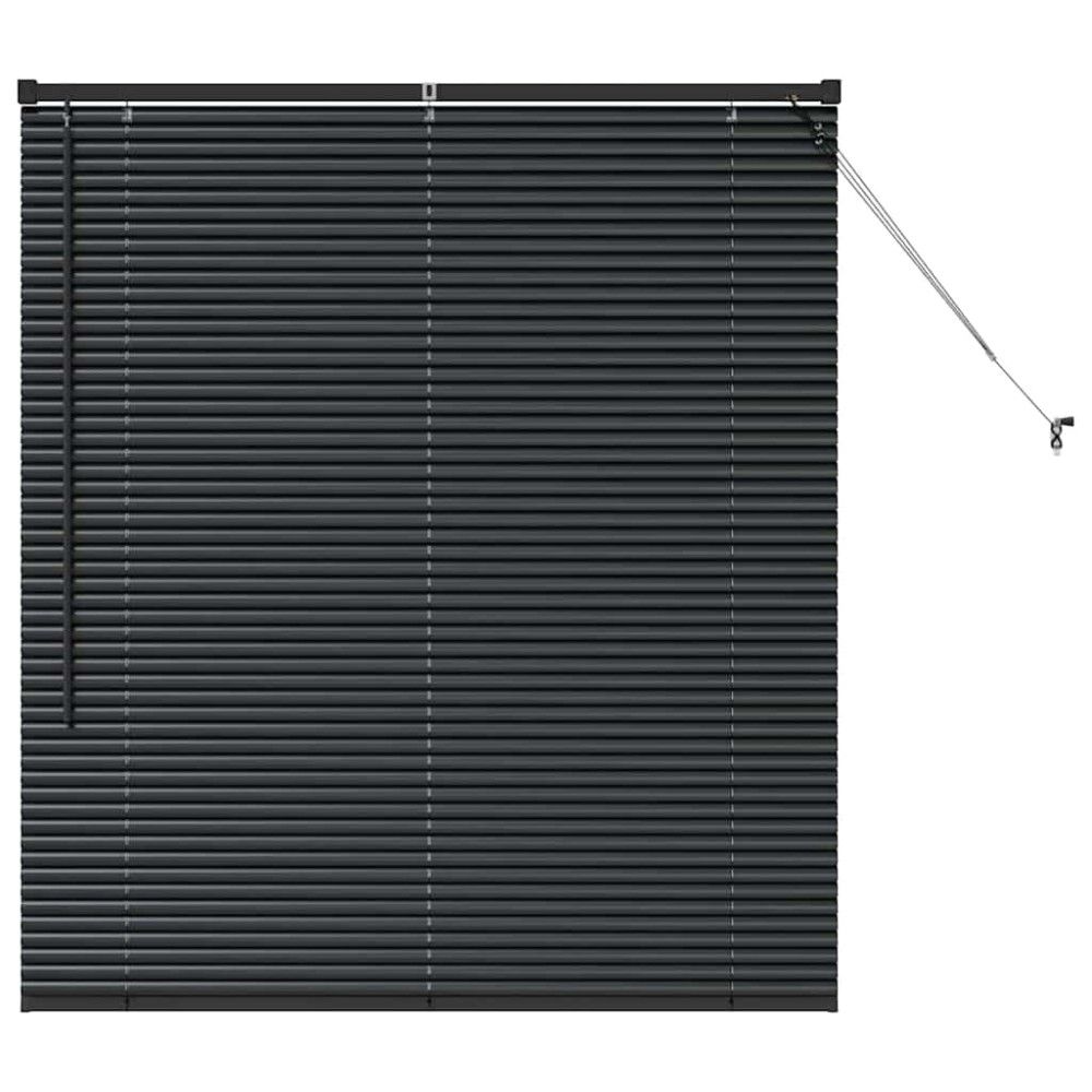 vidaXL Jaluzea pentru Fereastră cu perdele Manual Negru Aluminiu