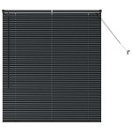 vidaXL Jaluzea pentru Fereastră cu perdele Manual Negru Aluminiu