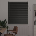 vidaXL Jaluzea pentru Fereastră cu perdele Manual Negru Aluminiu