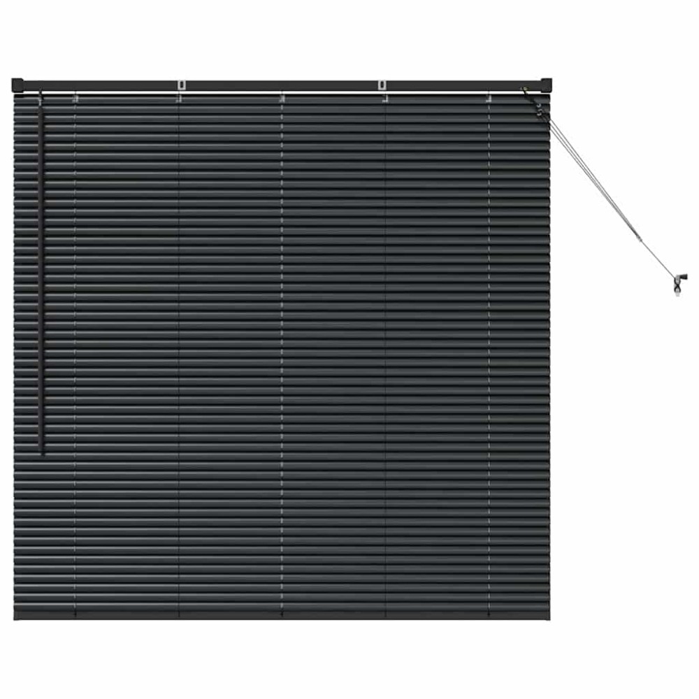 vidaXL Jaluzea pentru Fereastră cu perdele Manual Negru Aluminiu