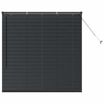vidaXL Jaluzea pentru Fereastră cu perdele Manual Negru Aluminiu vidaXL Jaluzea pentru Fereastră cu perdele Manual Negru Aluminiu