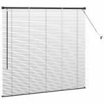vidaXL Jaluzea pentru Fereastră cu perdele Manual Negru Aluminiu