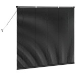 vidaXL Jaluzea pentru Fereastră cu perdele Manual Negru Aluminiu