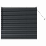 vidaXL Jaluzea pentru Fereastră cu perdele Manual Negru Aluminiu vidaXL Jaluzea pentru Fereastră cu perdele Manual Negru Aluminiu