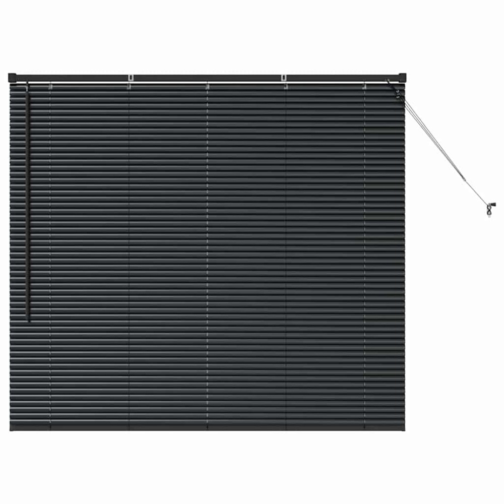 vidaXL Jaluzea pentru Fereastră cu perdele Manual Negru Aluminiu