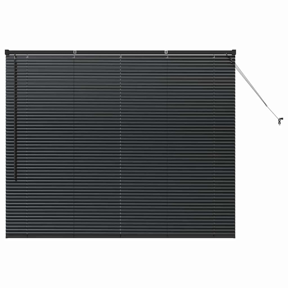 vidaXL Jaluzea pentru Fereastră cu perdele Manual Negru Aluminiu