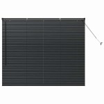 vidaXL Jaluzea pentru Fereastră cu perdele Manual Negru Aluminiu