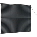 vidaXL Jaluzea pentru Fereastră cu perdele Manual Negru Aluminiu