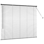 vidaXL Jaluzea pentru Fereastră cu perdele Manual Negru Aluminiu