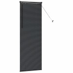vidaXL Jaluzea pentru Fereastră cu perdele Manual Negru Aluminiu
