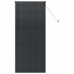 vidaXL Jaluzea pentru Fereastră cu perdele Manual Negru Aluminiu vidaXL Jaluzea pentru Fereastră cu perdele Manual Negru Aluminiu