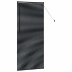 vidaXL Jaluzea pentru Fereastră cu perdele Manual Negru Aluminiu vidaXL Jaluzea pentru Fereastră cu perdele Manual Negru Aluminiu