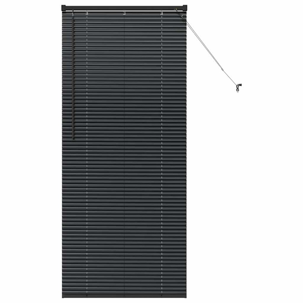 vidaXL Jaluzea pentru Fereastră cu perdele Manual Negru Aluminiu