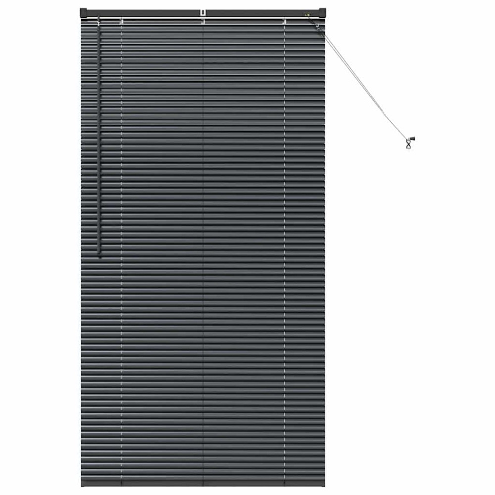 vidaXL Jaluzea pentru Fereastră cu perdele Manual Negru Aluminiu