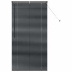 vidaXL Jaluzea pentru Fereastră cu perdele Manual Negru Aluminiu vidaXL Jaluzea pentru Fereastră cu perdele Manual Negru Aluminiu