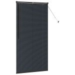 vidaXL Jaluzea pentru Fereastră cu perdele Manual Negru Aluminiu vidaXL Jaluzea pentru Fereastră cu perdele Manual Negru Aluminiu